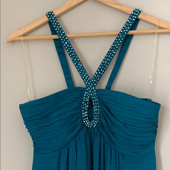 Le Chateau Teal Dress - Picture 2 of 4